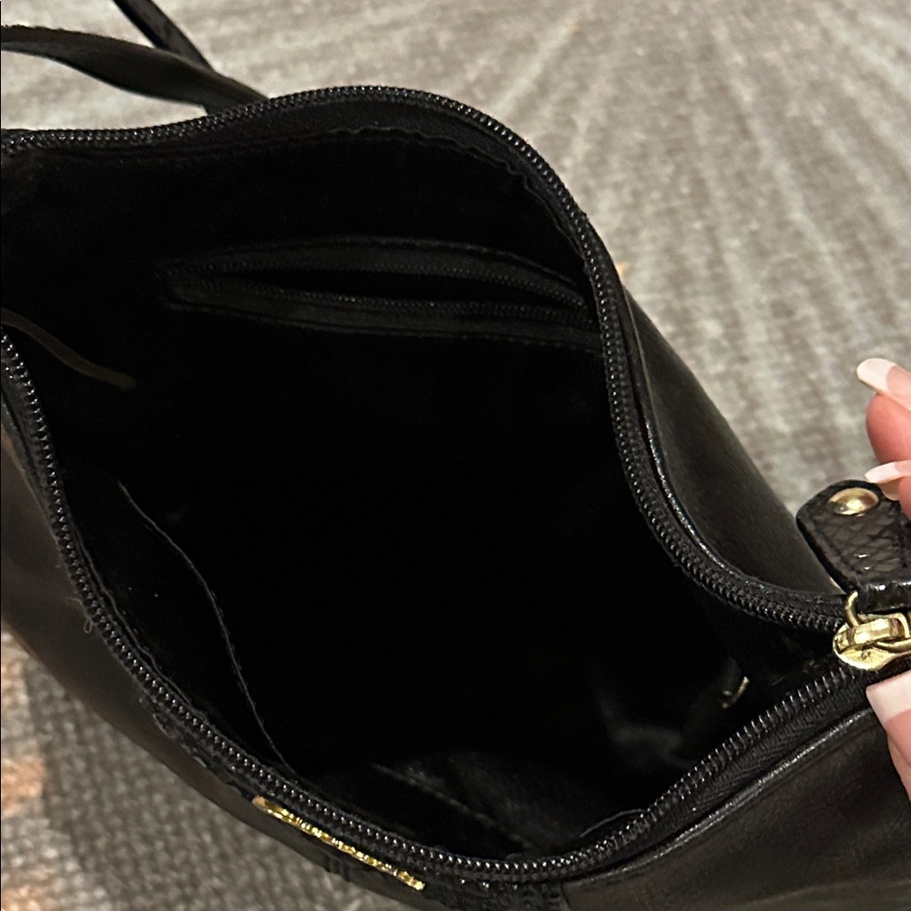 Black Leather Crossbody Bag - Picture 6 of 8